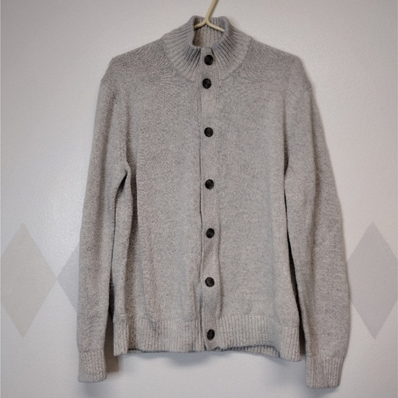 Banana Republic Factory linen blend chunky cardigan sweater oversized buttons - Picture 1 of 10